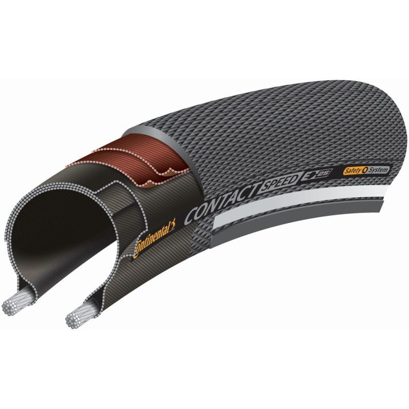 Cubierta Continental Contact Speed 700 Rígida Negro Reflectante