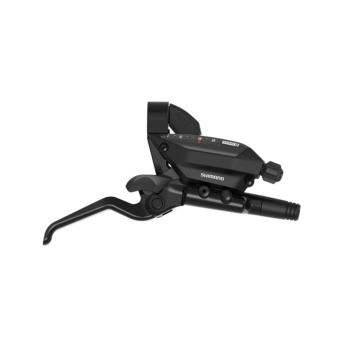 Kit Freno Disco Hidráulico Shimano BR-MT200/ST-EF515 J8 Trasero/Derecho Resina Sin Aletas/Adaptador Latiguillo 1700mm Negro