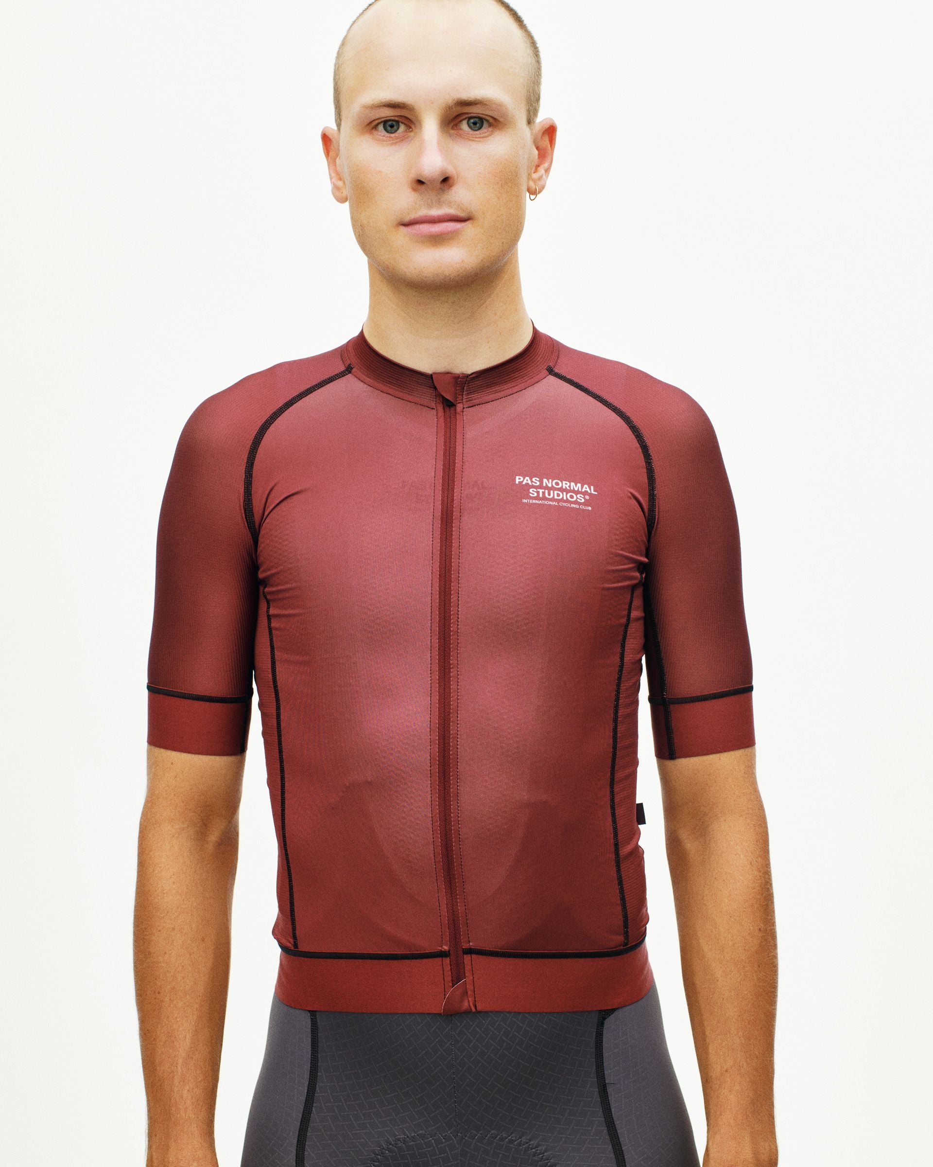 Maillot Manga Corta Pas Normal Studios Mechanism Hombre Maroon #3