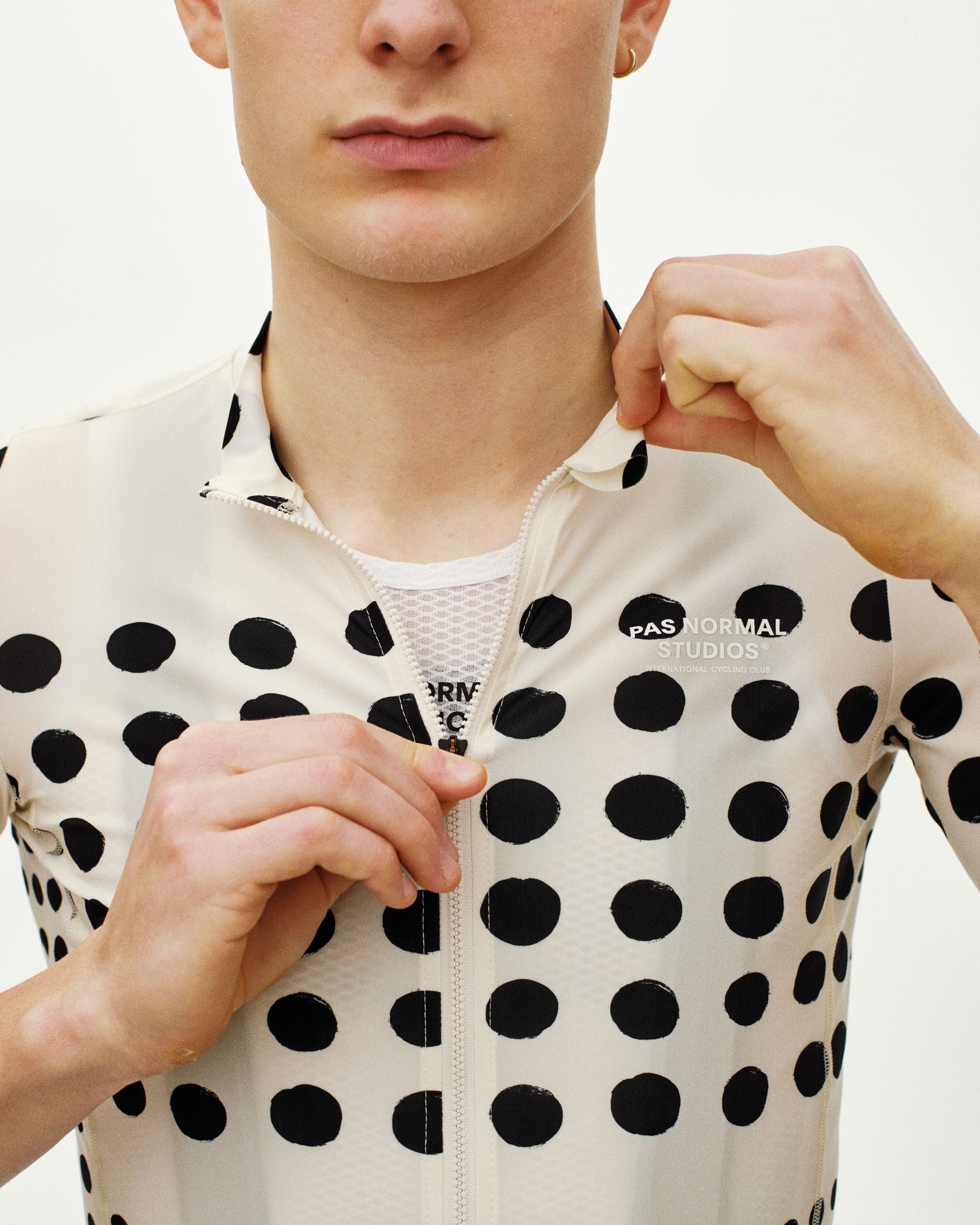 Maillot Manga Corta Pas Normal Studios Essential Hombre Dot Off White #6